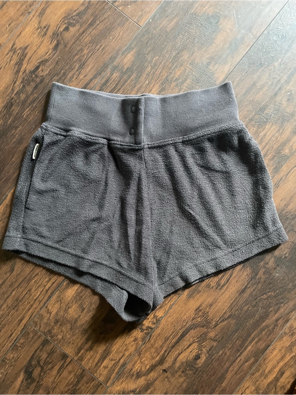 Nike Women's High-Waist Terry Knit Shorts — Charcoal